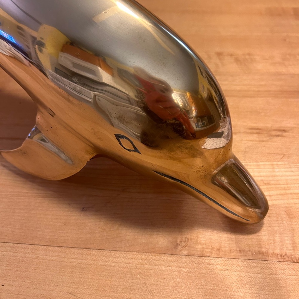 Solid Brass dolphin solid - Picture 2 of 4